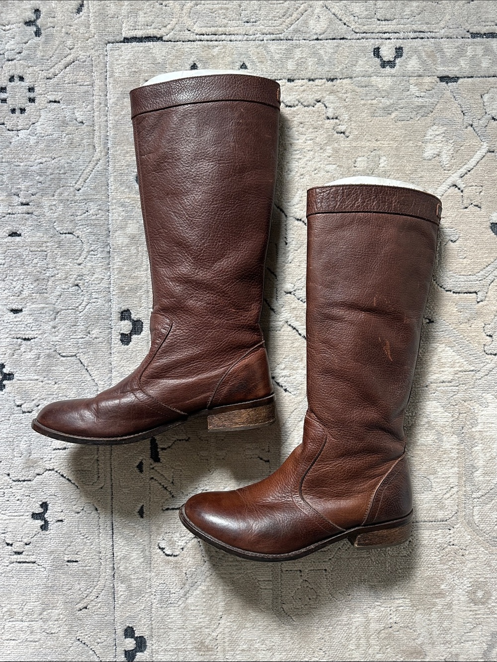 Diesel Tall Leather Riding Boots - Brown